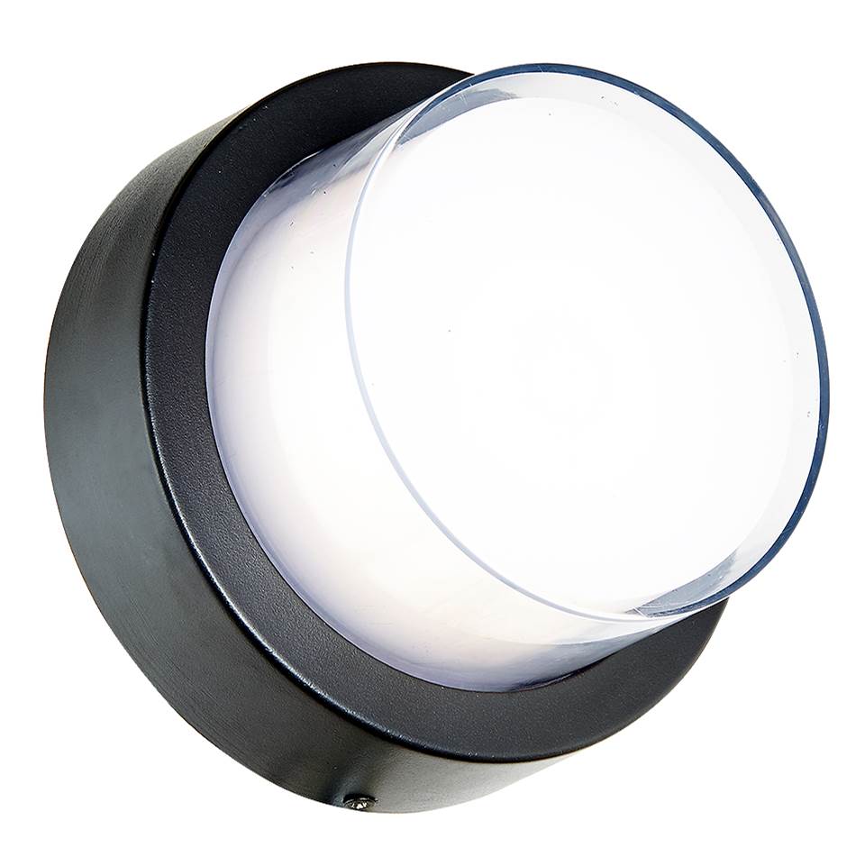 Abra Lighting Round Hooded Wet Location Wall Sconce