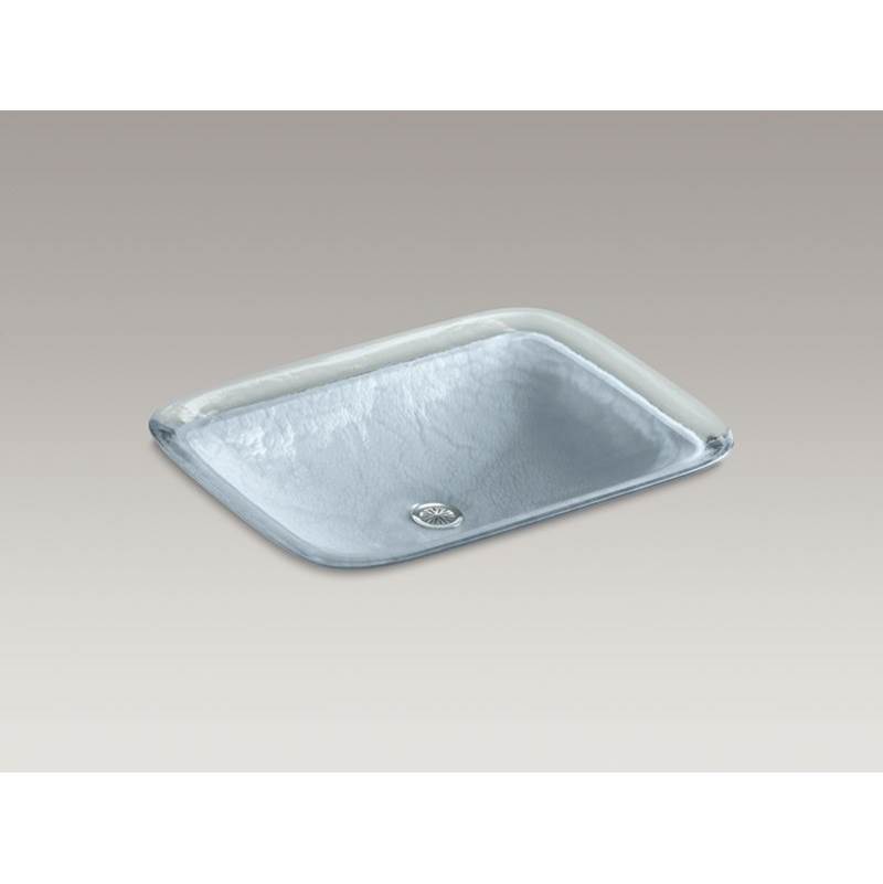 Kohler Inia® Wading Pool® Glass vessel bathroom sink in Opaque Dusk
