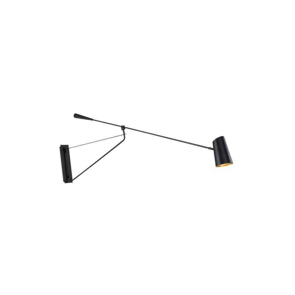 Modern Forms Stylus 59'' LED Swing Arm Light 3000K in Black and Gold