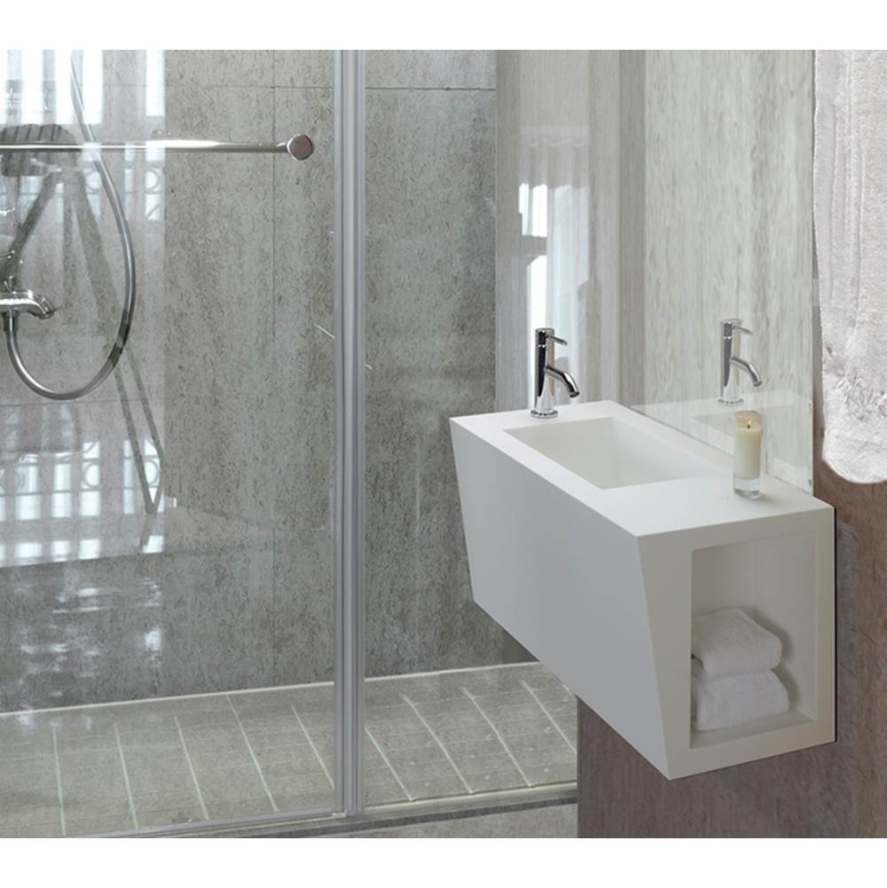 MTI Baths Wall Mount Bathroom Sinks item VSWM2412-BI-GL-RH