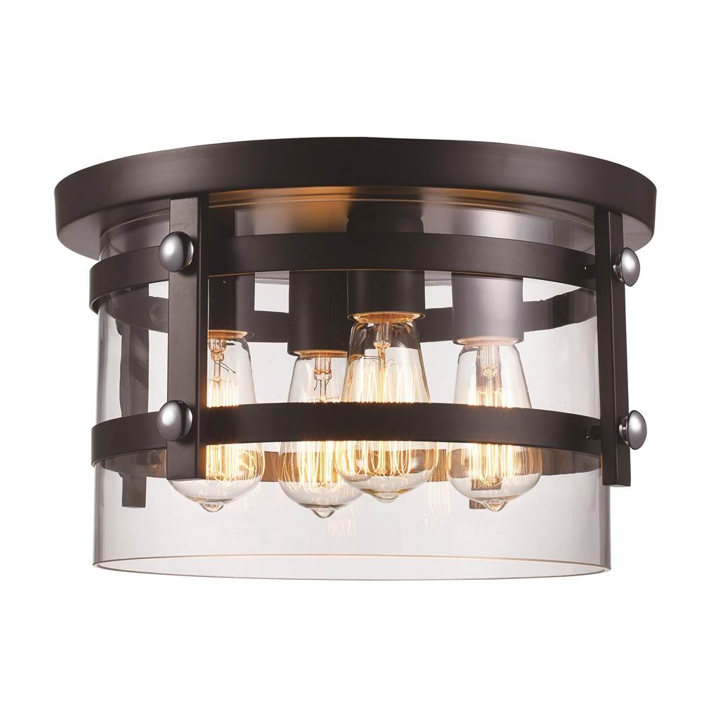 Trans Globe Lighting Flush Ceiling Lights item 14211 BK/PC