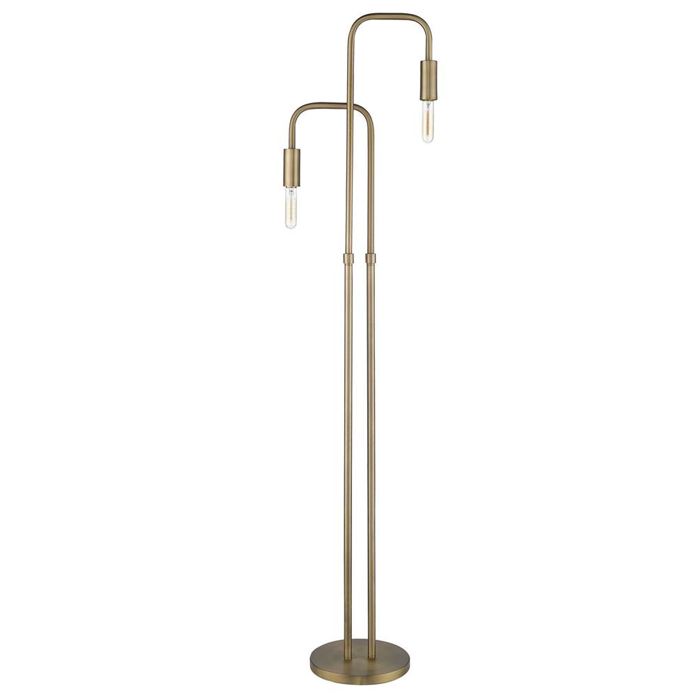 Trend Lighting Perret 2-Light Aged Brass Floor Lamp