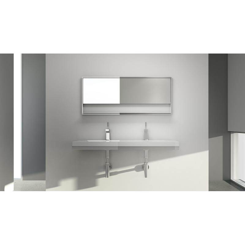 WETSTYLE Decorative Trim And Bracket System For 24 Inch Lavatory - Stainless Steel Brushed Finish